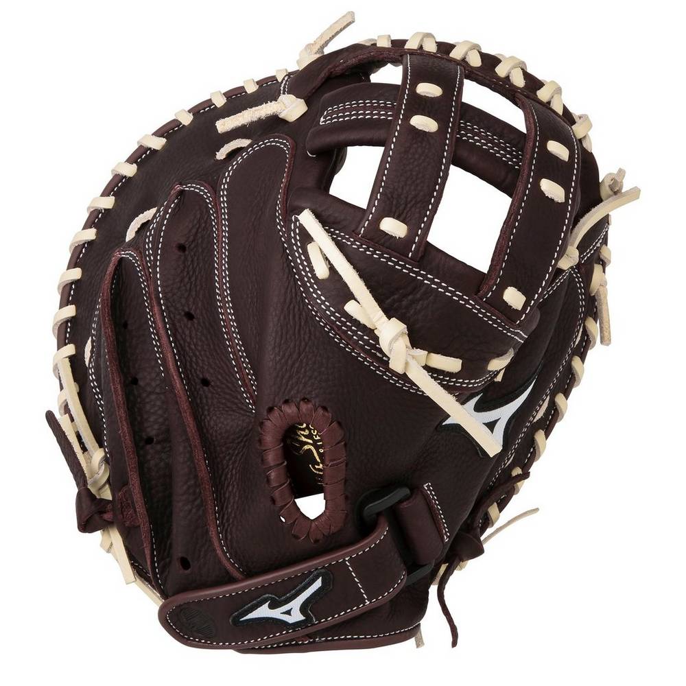 Catchers Mitt Mizuno Softball Franchise Series Fastpitch 34" Donna - Caffè/Argento - 62034-OUPR